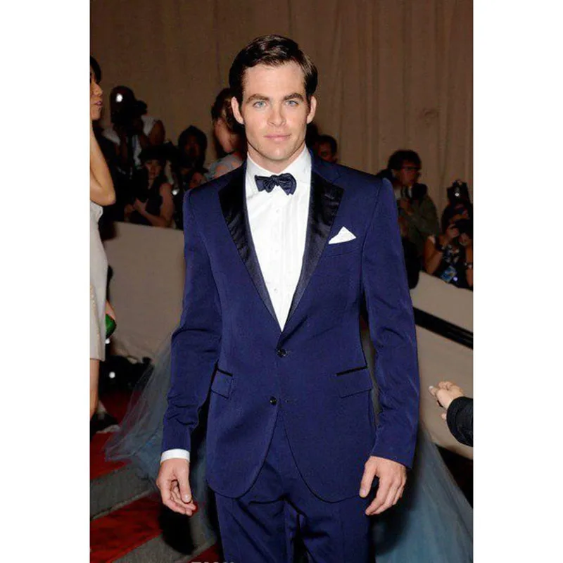 Royal Blue font b men b font Wedding Tuxedo 2017 slim Groom man font b Suit