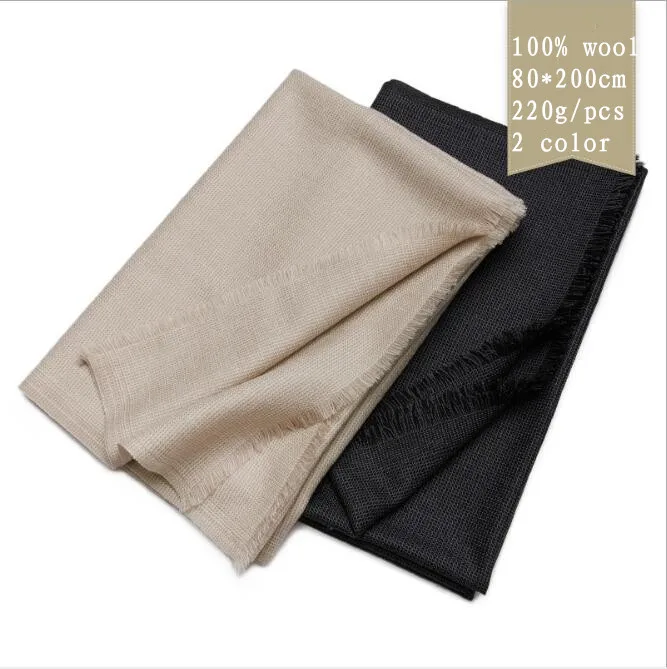 

Naizaiga 100% lnner Mongolia wool scarf 80*200cm black men winter scarf , women spring fashion big solid shawl,QYR41