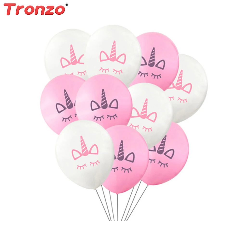 

Tronzo Unicorn Balloons Unicorn Party Supplies Pink White Cartoon 10inch Unicorn Balloons Birthday Party Decorations Kids Favors