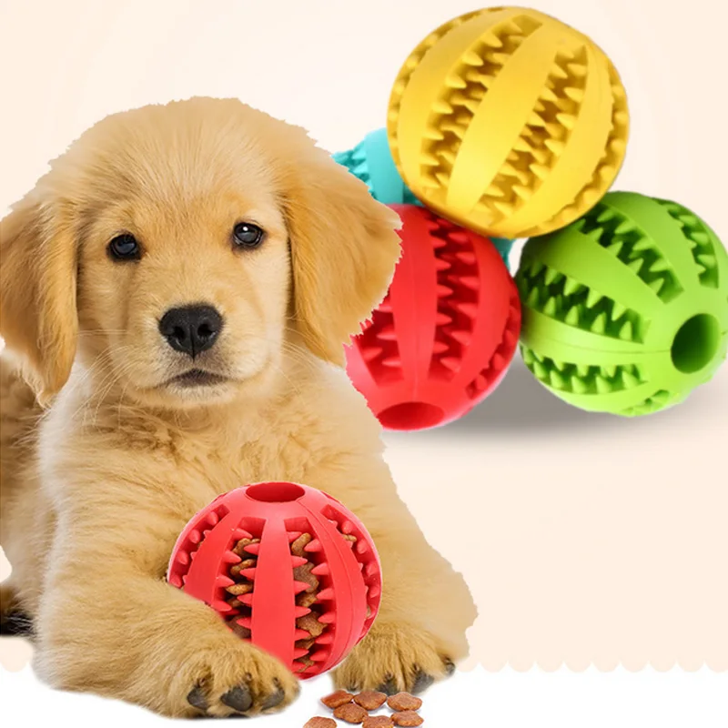 

5CM Rubber Balls For Pet Dog Toys Cat Puppy Chew Toys Ball Chew Tooth Cleaning Healthy Balls Rubber Dog Toy