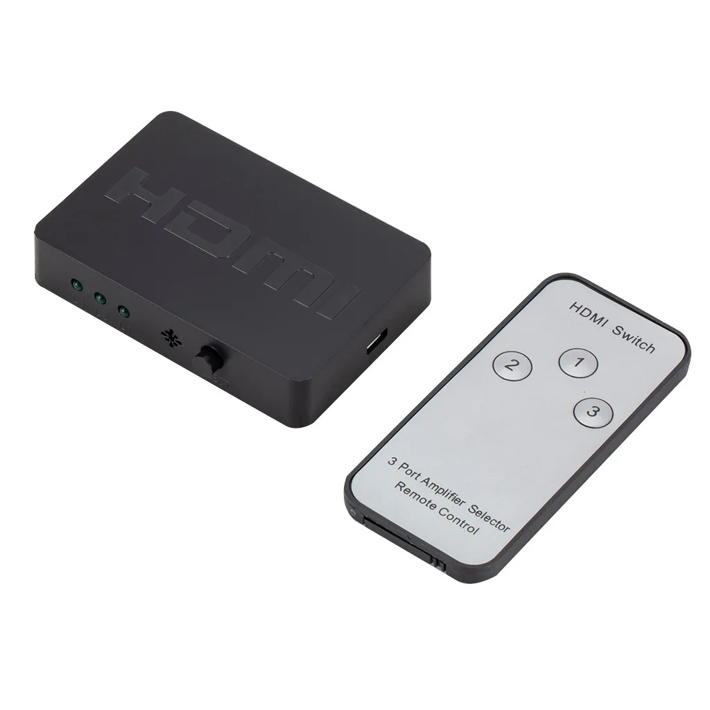 3-портовый разветвитель HDMI 3x1 автоматический переключатель 3-в-1 1080p HD 1 4 с пультом
