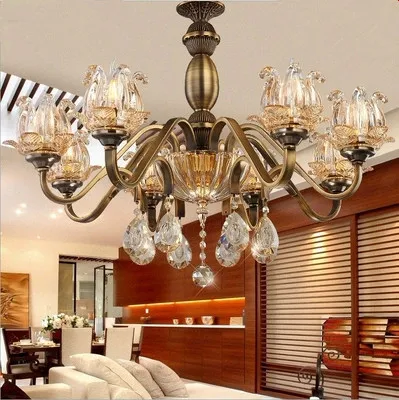 

Crystal Chandelier For Living Room Lamps Glass Lustre Vintage Led Modern Chandelier Lighting
