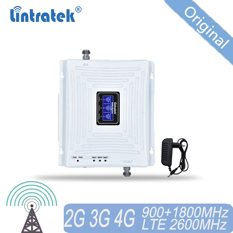 4g ретранслятор GSM 900 DCS/LTE 1800 FDD LTE 2600 мобильный сигнала 2G 3G 4G трехдиапазонный