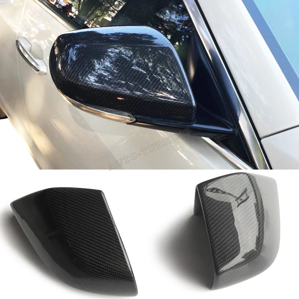 Carbon fiber replacement styling car side mirror cover trim for