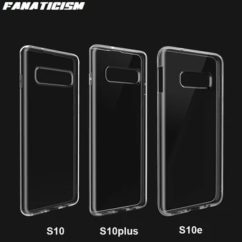 

200pcs High Quality Thicken 1.2mm Soft Silicone Phone Cover Glossy Transparent Case For S7 Edge S8 S9 S10 Plus S10e Note 8 9
