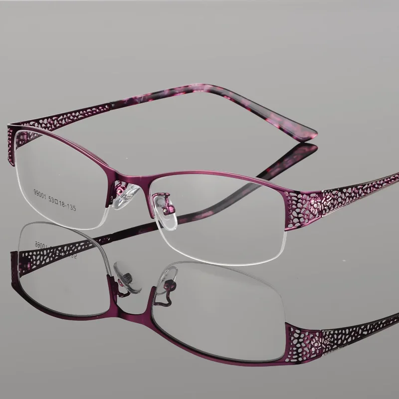 Оправа для очков женские компьютерные оптические прозрачные очки близорукость по рецепту очки для женщин прозрачные линзы женские RS043 - Цвет оправы: Фиолетовый