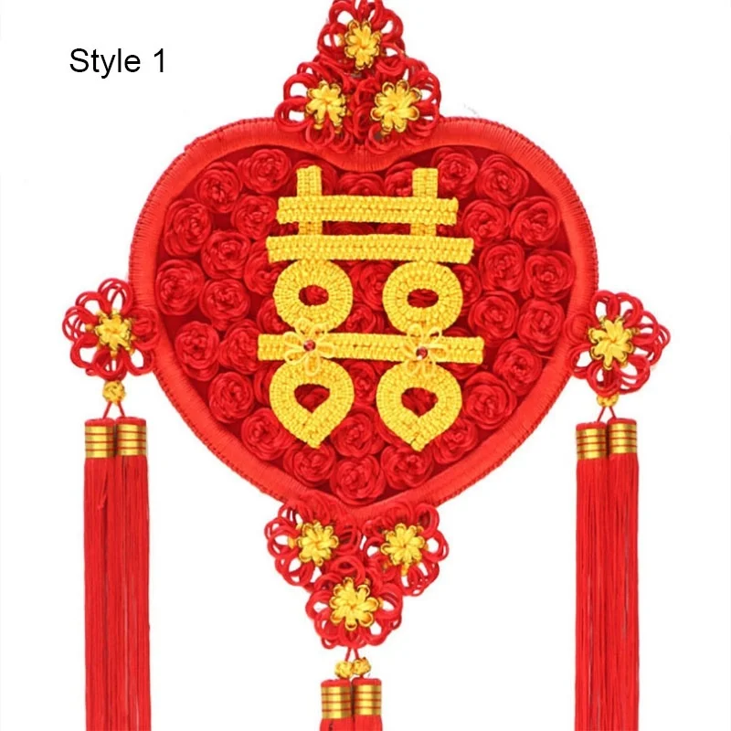 Китайский узел ручной вязки, на удачу, китайский узел ручной работы, домашние подвесные украшения, деловые подарки, украшение для свадьбы - Цвет: Style 1