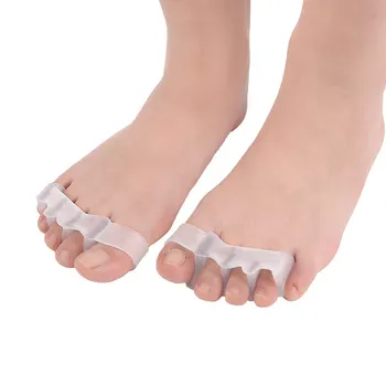 

4pcs=2pairs Foot Care Pedicure 4 Holes Finger Corrector Toe Separator Thumb Bunion Fingers Separators Hallux Valgus Protector
