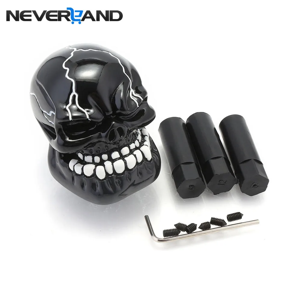 

Skull Car Universal Manual Shift Knob Shifter Gear Shifter Lever Knob Black Red Car Styling Accessories Transmission Handle Gear