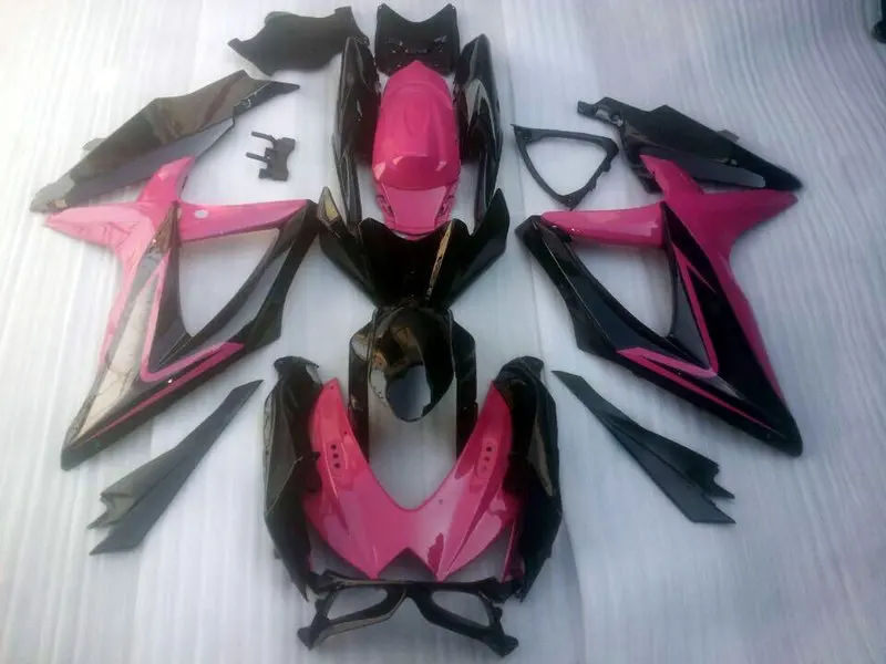 Набор обтекателей для Сузуки GSXR 600 750 K8 08 09 GSXR600 GSXR750 2008 2009 розовый глянцевый черный