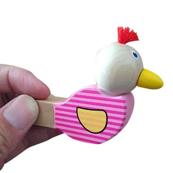 

Cartoon Animal Bird Whistle Baby Wooden Music Toys Musical Instrument Early Educational Toys Gift Random delivery