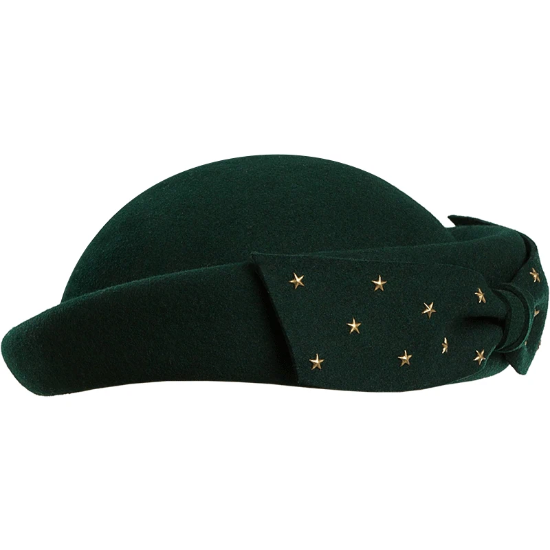 green pillbox hat