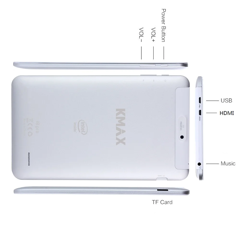 KMAX 8 дюймов Android планшетный ПК Intel CPU WIFI четырехъядерный HDMI USB HD IPS 32 Гб TF карта