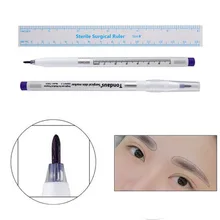 10 шт., ручная ручка для татуировки бровей, Перманентный макияж, ручка для бровей, микроблейдинг, ручка для тату, пирсинга, писец, маркер для кожи, ручка для макияжа