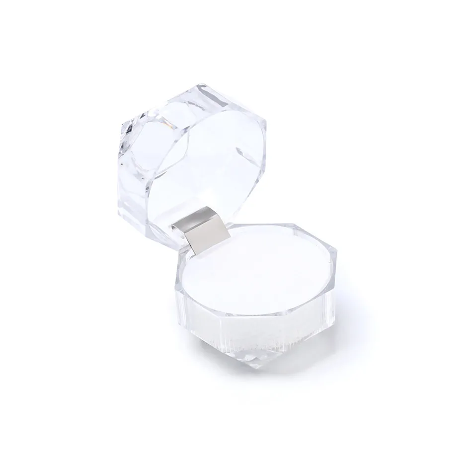 4 Ян 1 шт. кристалл акриловые портативные прозрачные кольца коробка для показа сережек Свадебные ювелирные изделия посылка Коробка кольцо Органайзер
