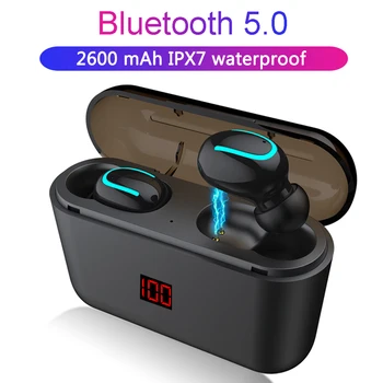 

Bluetooth 5.0 Earphones TWS Wireless Headphones Blutooth Earphone Handsfree Sports Earbuds Gaming Headset Phone LED display