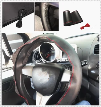

Auto parts steering wheel cover DIY38 cm fiber hand sewing for Renault Initiale Fluence Alpine Wind R-Space