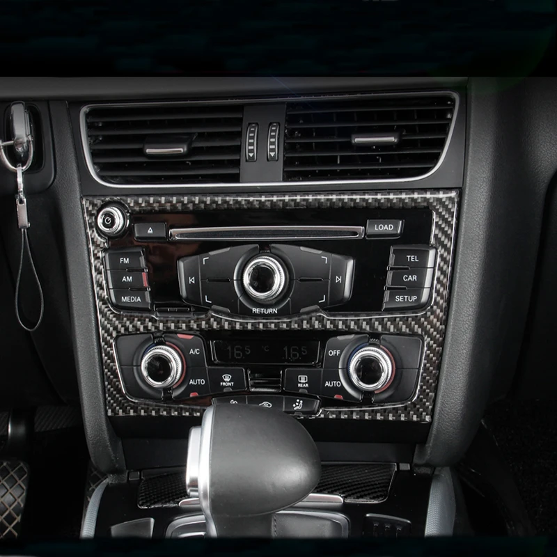 Console De Carbon Console De Carbon Cadre De Navigation Cadelier CD Panneau Pour Audi A4 B8 Autocollants De Couverture De D/écoration D/équipement Dengrenages Int/érieurs Color Name : Air vents