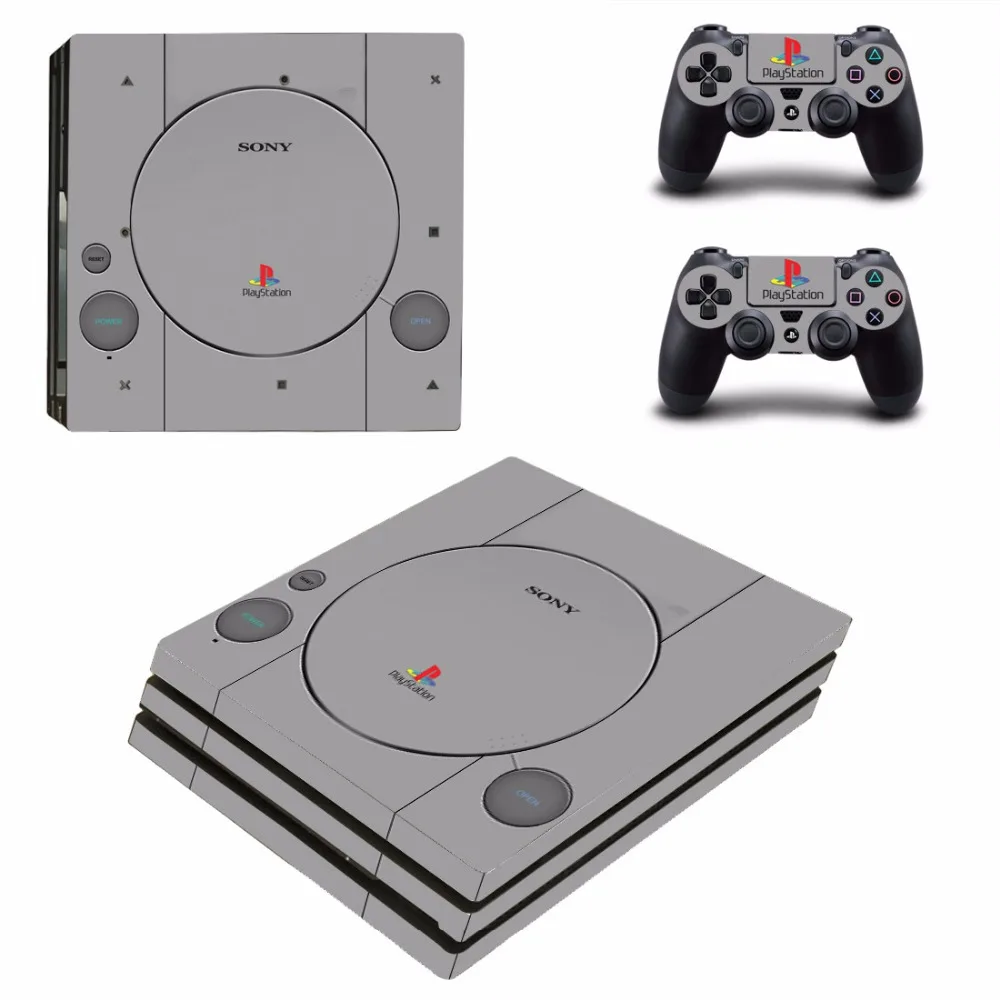 Стильная виниловая наклейка PS1 для консоли Sony PlayStation 4 и 2 контроллеров PS4