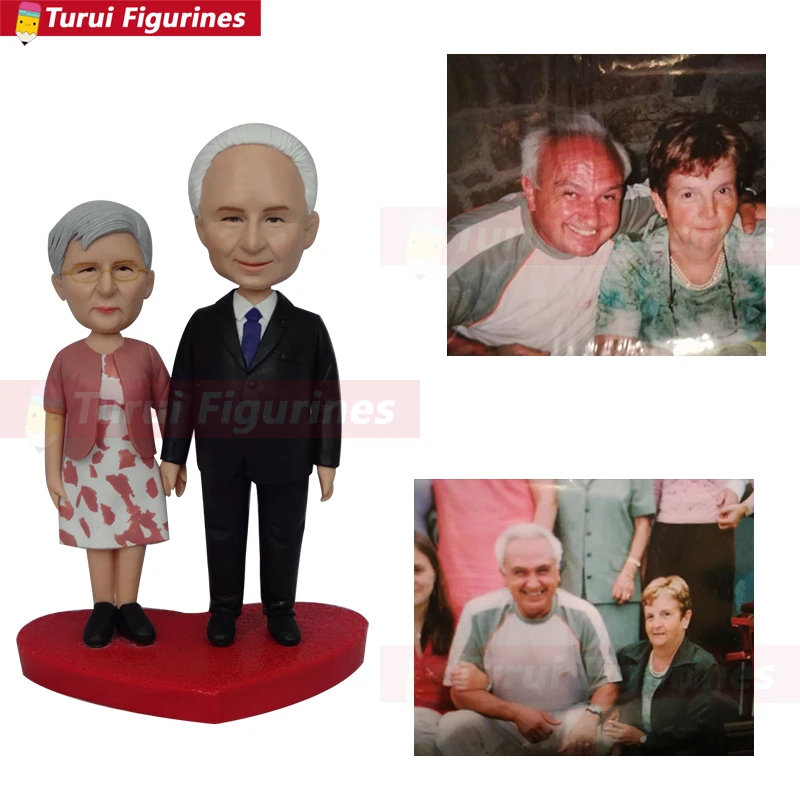 Turui Figurines custom bobblehead grandparents custom made bobble head china dropshipping polymer clay figurines Turui Figurines custom bobblehead grandparents custom made bobble head china dropshipping polymer clay figurines