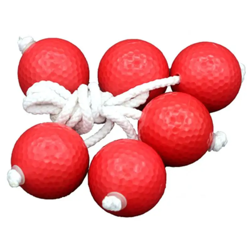 4 цветной мяч для гольфа детский Гольф цвет красочные Мячи тренировочные 42 мм лестница мяч Гольф отверстие - Цвет: Red