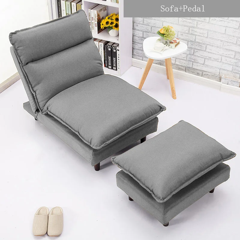 Modern Sofa Set Living Room Furniture Sofa Bed Furniture Fabric Armchair Folding Recliner Reclining Back Arm Accent Chair - Цвет: Grey