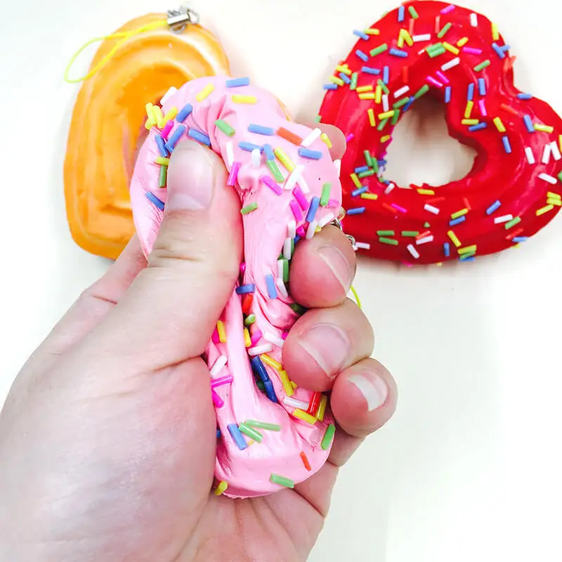 Lovely Donuts Unpack the toy Squishy Slow Rising Phone straps