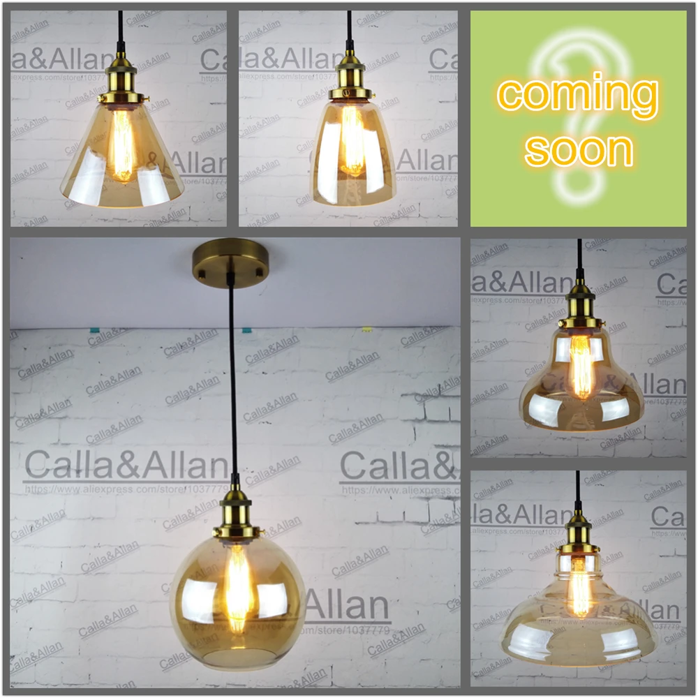 

Vintage Pendant Light Glass Abajur Suspension Luminaire with brass ceiling Loft Retro E27 Lamp Industrial Home Lighting Fixture