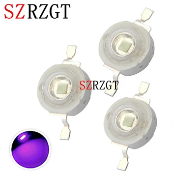 

10 pcs High Power Led Chip 3W Purple Ultraviolet (UV 365nm -420nm DC 3V-3.2V / 3 Watt) SMD COB Light Emitter Components