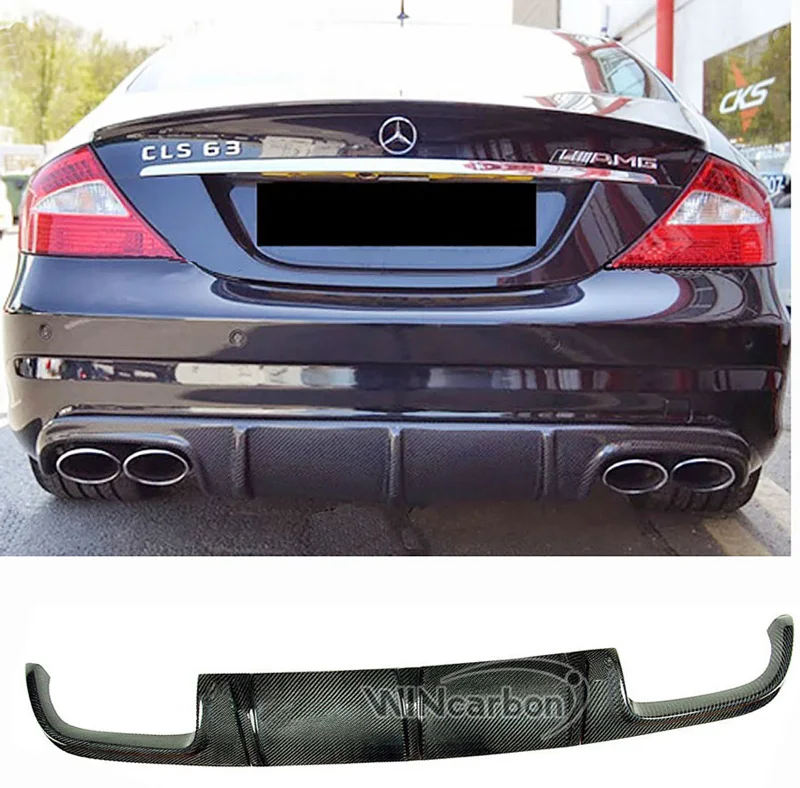 

3K Real Carbon fiber Rear Add-on Bumper Diffuser for Mercedes Benz W219 CLS CLS55 CLS63 AMG MODEL 2006-2011