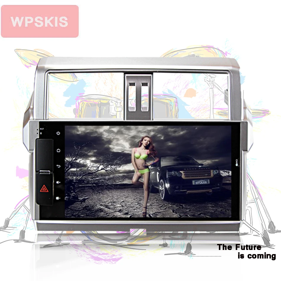 Sale 10.1" Android 9.0 head unit for Toyota Prado 150 2014 2015 2016 2017 1024*600 Octa Core AUX gps navigation car dvd player System 3