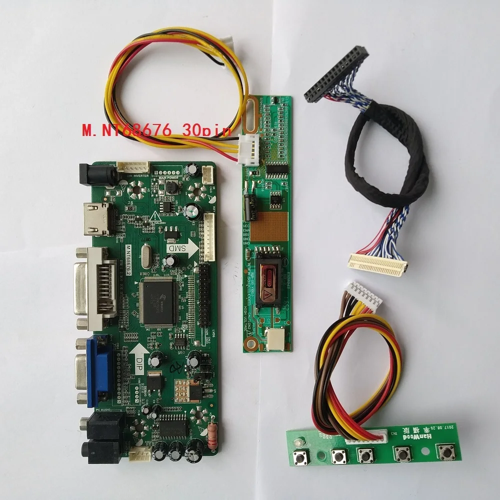 

kit for LP171WE2-TLA2 30pin LVDS DVI VGA 17.1" 1680Ч1050 M.NT68676 HDMI Screen display Panel Controller board LED LCD
