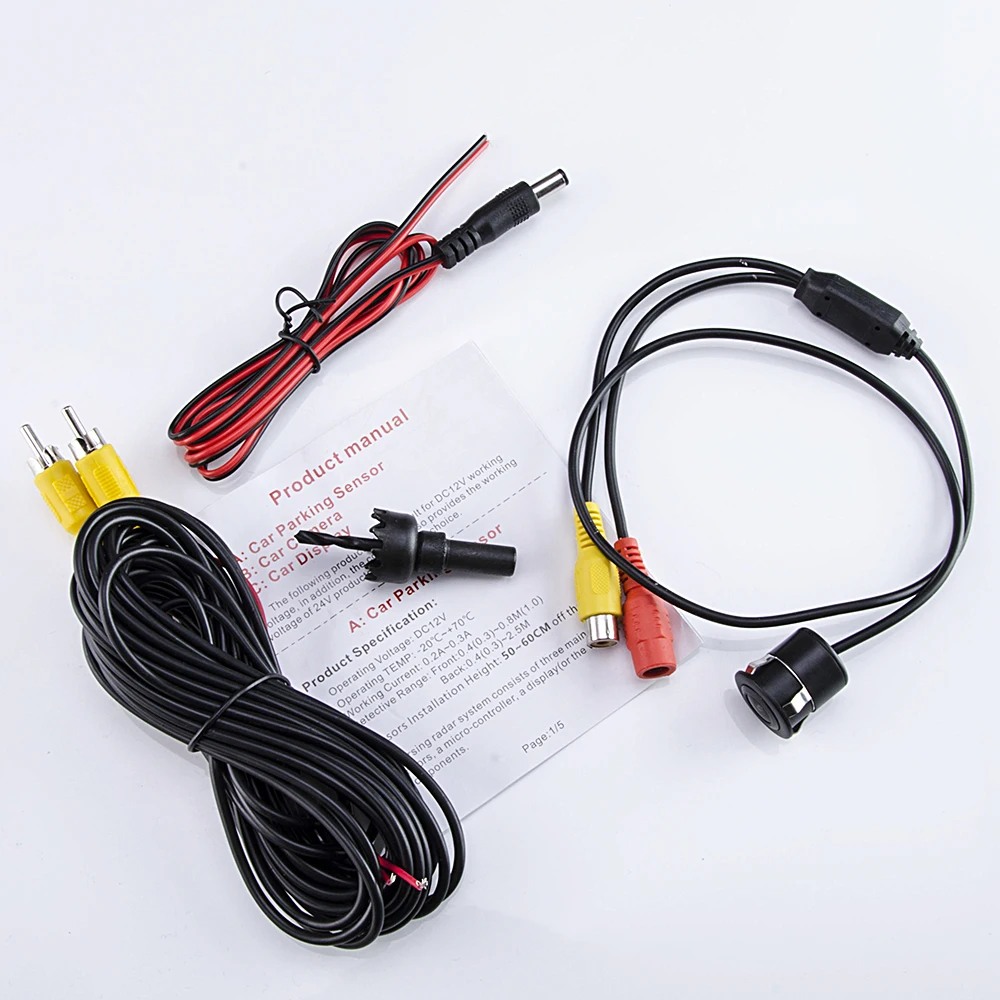 Hippcron voiture vue arrière caméra 4 LED Vision nocturne inversion Auto Parking moniteur CCD étanche 170 degrés HD vidéo