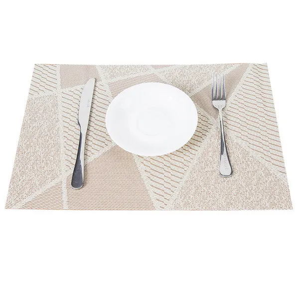 Кухонный коврик для столовых приборов с геометрическим узором, ПВХ коврик для обеденного стола, водонепроницаемый коврик для столовых приборов - Цвет: A3