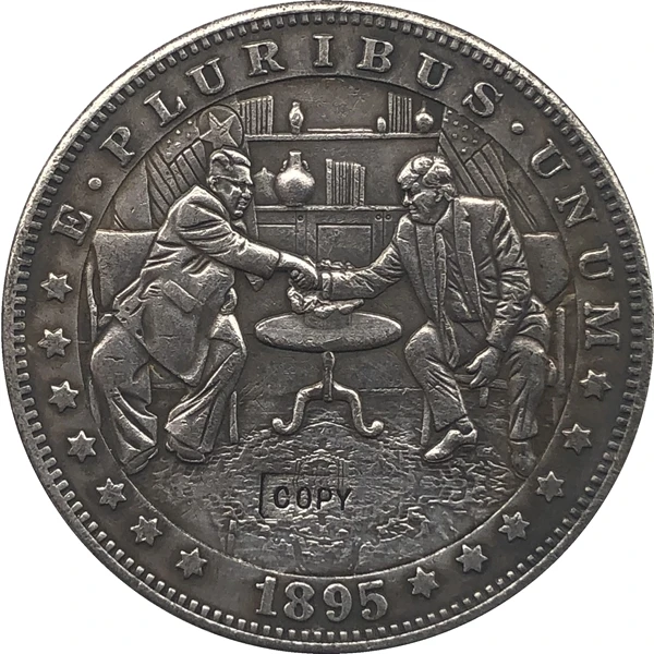 Медная копия Hobo Nickel 1895 O морганский доллар США тип 111|Безвалютные монеты| |