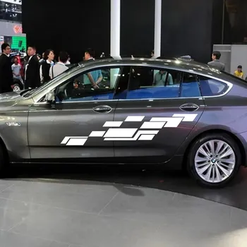 

Car racing Checkered flag 70'' Door Decals For 5 Seires GT Vinyl Motor sticker ZC1065