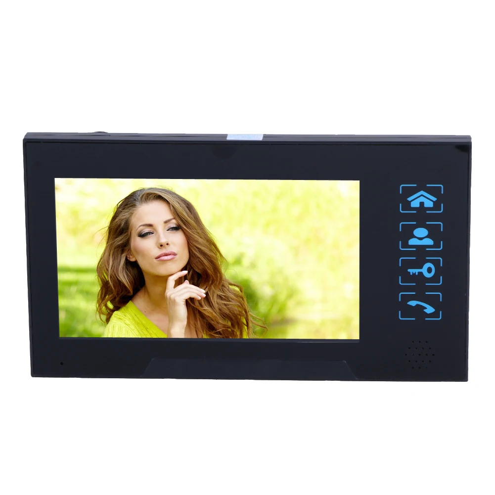 

7" HD AC100V-240V LCD Villa-Type Wired Video Doorbell Doorphone System Visual Intercom Doorbell Calendar Memory Card