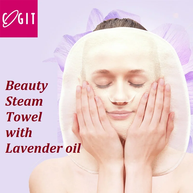 Japan Cogit Skin care steaming face towel with Lavender oil steam towel