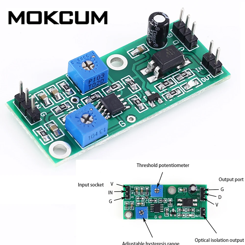

LM2903 Hysteresis Voltage Comparator Signal Stabilizer Optocoupler Isolated Output hysteresis voltage comparator control module