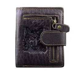 Новая мода Для мужчин животных печати кошелек портмоне держателей кредитных карт мужской Кожаный Клатч двойные Карманный Бумажник Cash Organizer