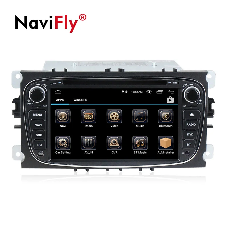 Discount NaviFly Android 8.1 quad Core Car multimedia player for Ford focus/S-MAX/Mondeo/C-MAX/Galaxy car gps navigation navi 2 din 1