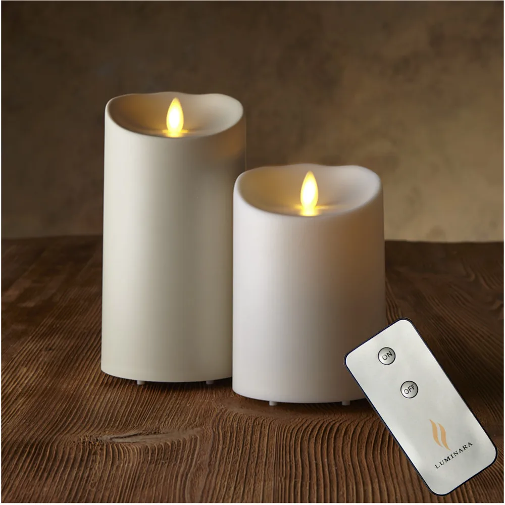 Smokeless Flameless Outdoor Waterproof Plastic LED Candle Light Not Melt In The Sun For Garden