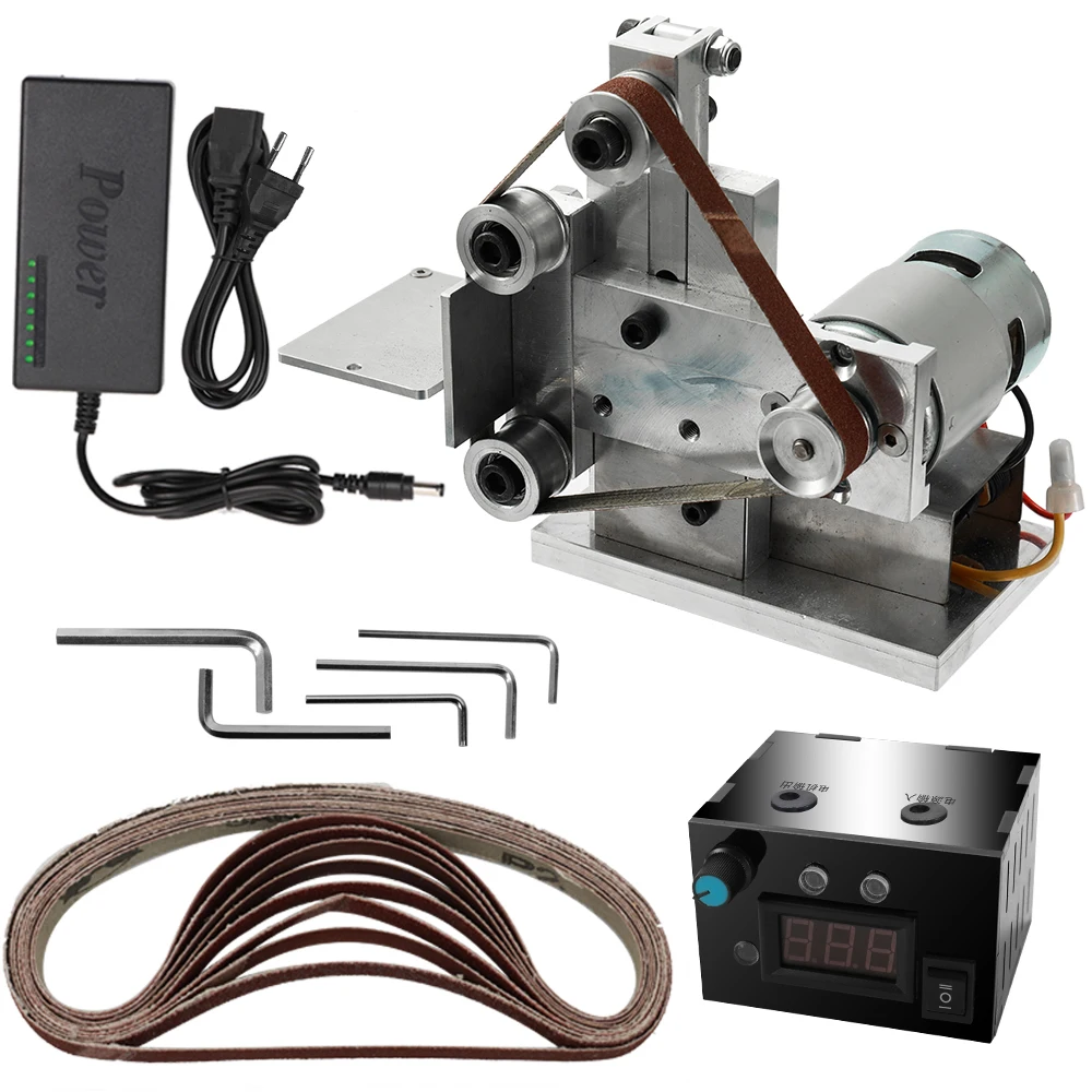 Мини-Электрический ленточный шлифовальный станок DIY шлифовальная полировальная машинка для резки кромок точилка многофункциональный измельчитель полировальные инструменты для металла