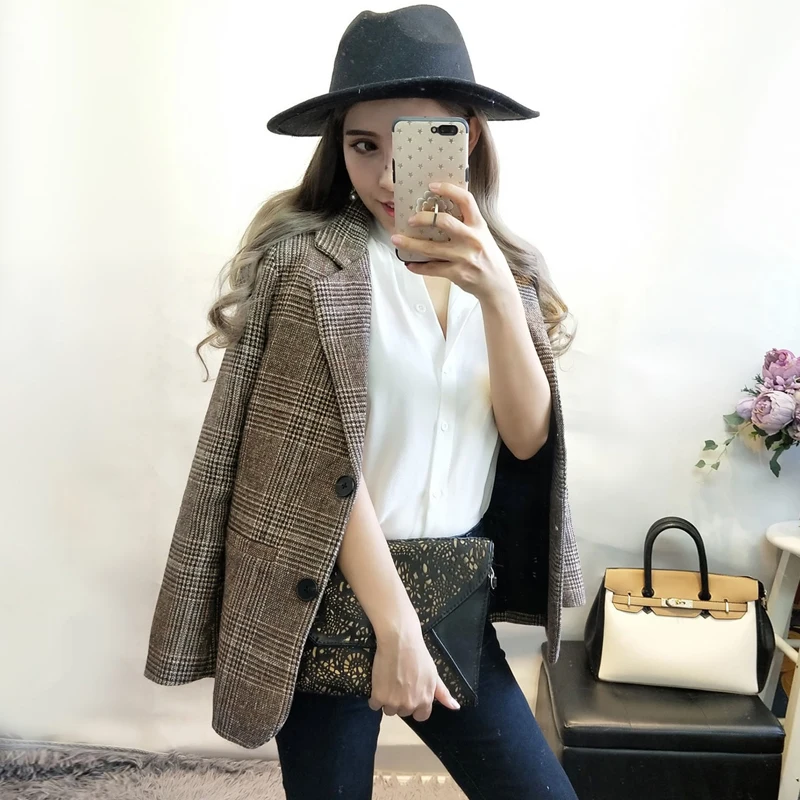 Блейзер Женский осенний с длинным рукавом|blazer damas|women blazersleeve blazer |