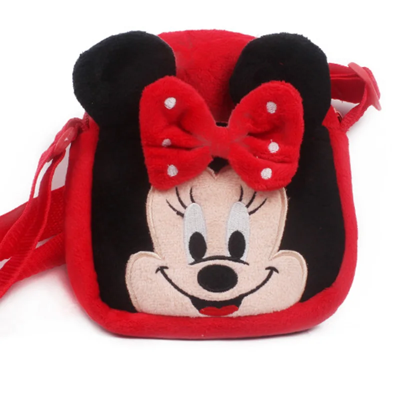 Новая детская мини-сумка с мультипликационным дизайном, милый плюшевый рюкзак с Микки и Минни для мальчиков и девочек - Цвет: Red minnie