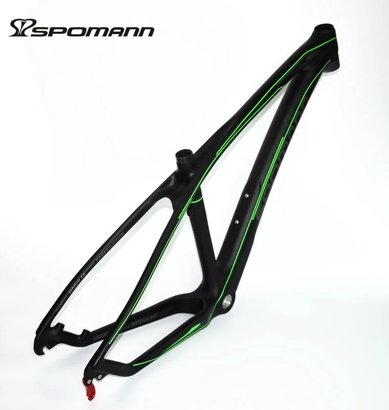 Top Newest SPOMANN 27.5*15.5/17.5/19.5" inch Mountain bicycle matte UD full carbon fibre bike carbon frame 27.5er MTB parts headsets 18