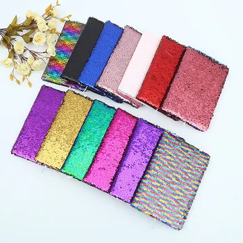 

3 Pieces/ lot Creative Sequin Multi Color Notebook A5 Agenda Planner Diary Sketch book caderno Escolar Diario Cuaderno Gift