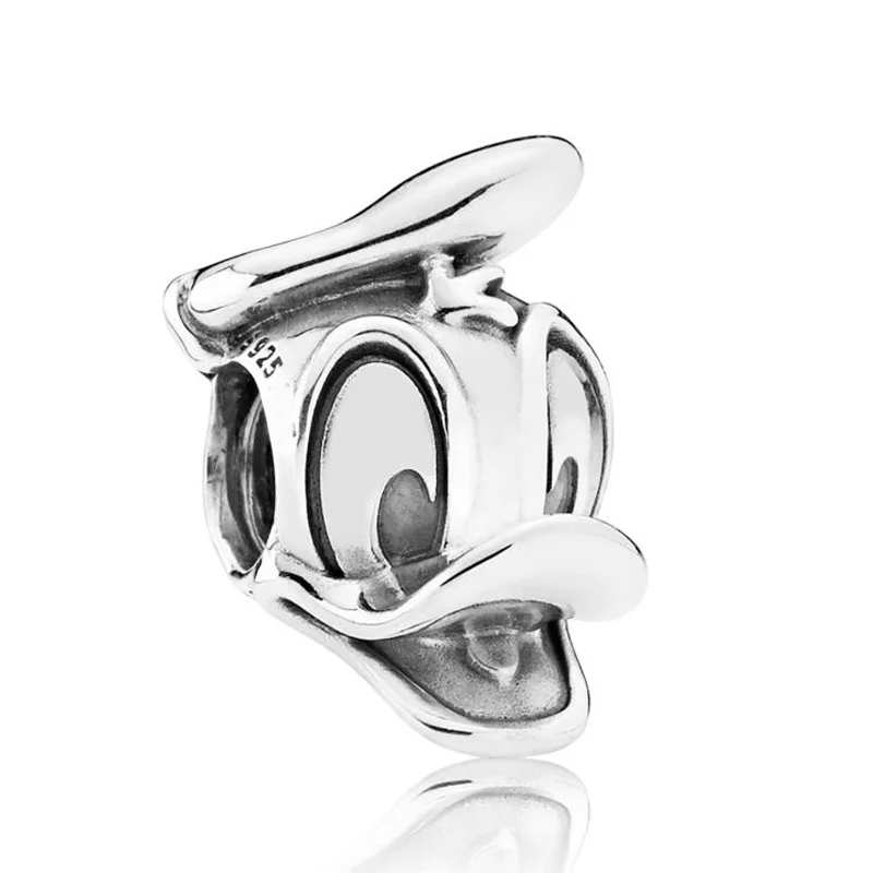 

Authentic 925 Sterling Silver Bead Charm Vintage Cute Donald Duck Beads Fit Women Pandora Bracelet Bangle DIY Jewelry