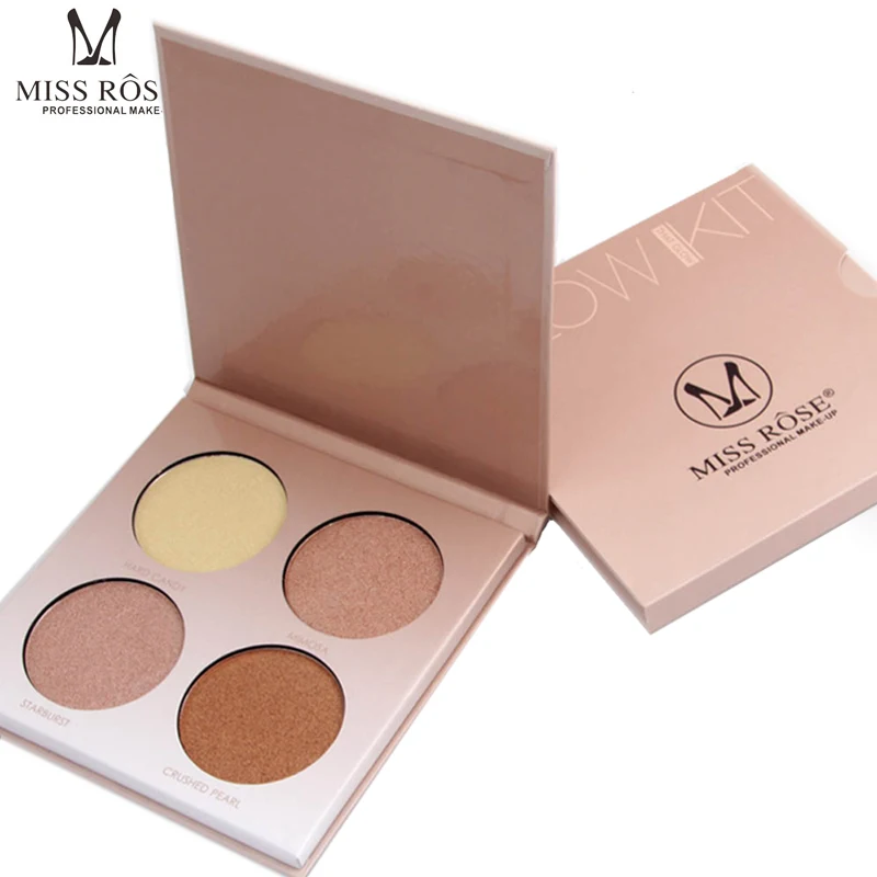 MISS ROSE Brown White Shimmer Face Glow Brighten Concealer Palette Base Minerals Makeup font b Bronzers
