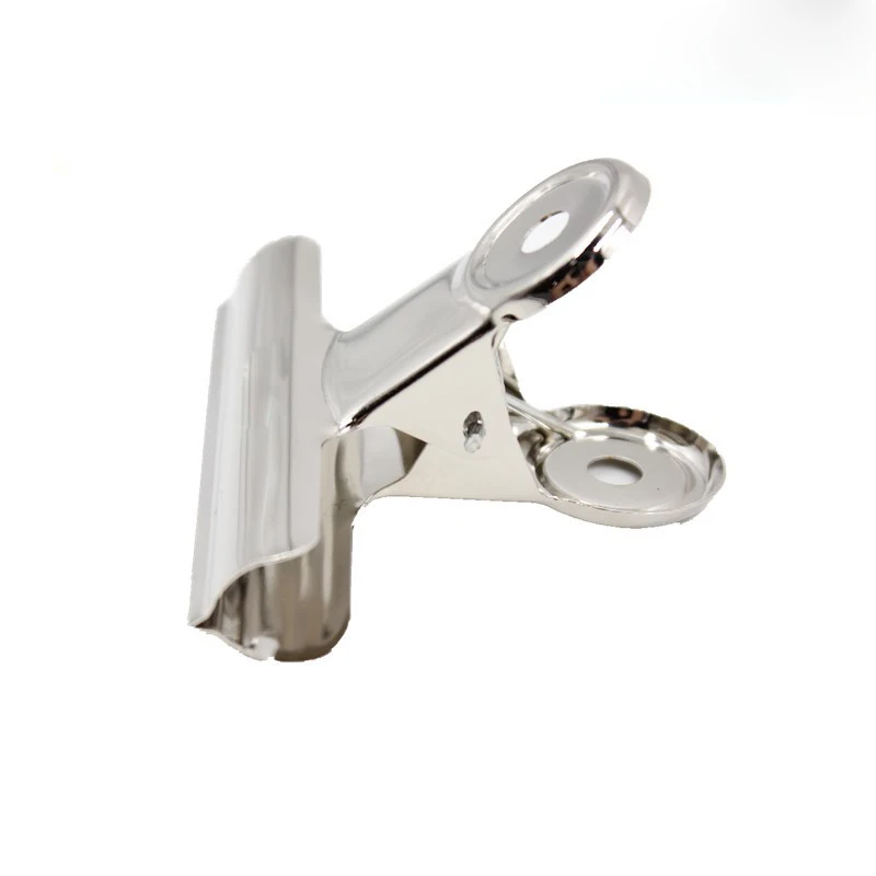 6pcs/pack Mini Bulldog Clips Letter Clips Stainless Steel Silver Metal